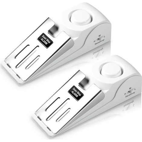 Arrêt de Porte avec Alarme Antidérapante pour la Maison, Cale-porte avec Sirène de 120 dB sans Fil - Protection Anti-effraction (1/5)
