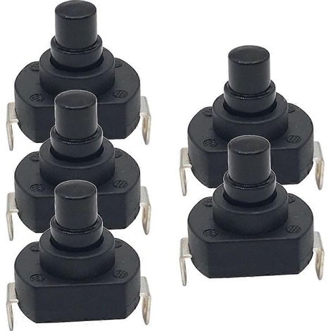 Flashlight interrupteur bouton puissance self locking 6A ship type haute courant press à sur 18 3mm (1/5)
