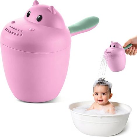 Babyparty-Becher – Kinderbecher – Haarwaschbecher – Rutschfester Griff – 16 x 14 x 7 cm – Blau (1/5)