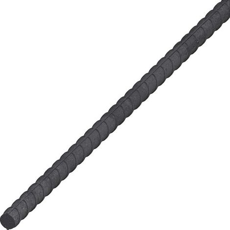 Barra tonda alettata alfer Ø 6 mm nera 1 mt