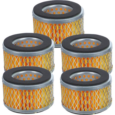 à air 5 pièces forme cylindrique papier filtre et métal (1/5)