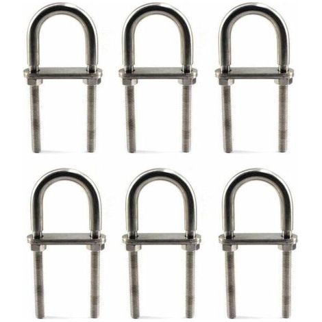 M6X90 U Bolt Boulon en acier inoxydable 304 (6 Pièces)
