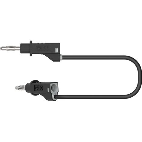 Electro PJP 2110-CD1-50N Messleitung Bananenstecker Bananenstecker 50 cm Schwarz 1 St. (1/3)