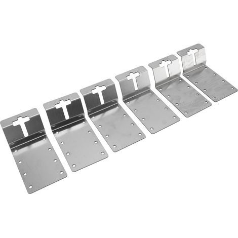 Staffa a T da 7,6 cm (3 pollici), 6 pezzi, in acciaio al carbonio resistente, staffa angolare di montaggio verticale, supporto per pannelli di recinzione, cassette postali e casette per uccelli. (1/5)