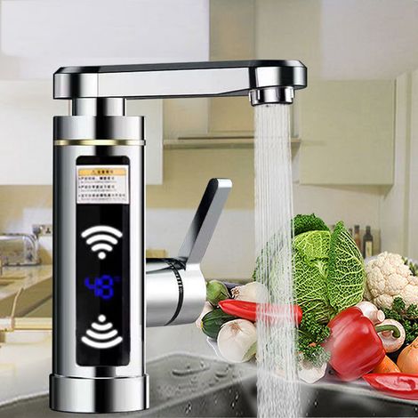 Robinet électrique instantané - Affichage LED numérique - Angle réglable - Chauffe-eau intégré - Prise directe pour cuisine et salle de bain (1/5)