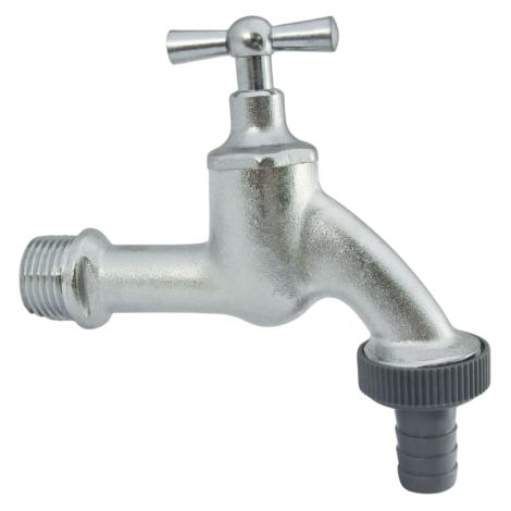 AquaCraft Auslaufventil 1/2 Zoll mit Knebelgriff 1001000115 matt verchromt