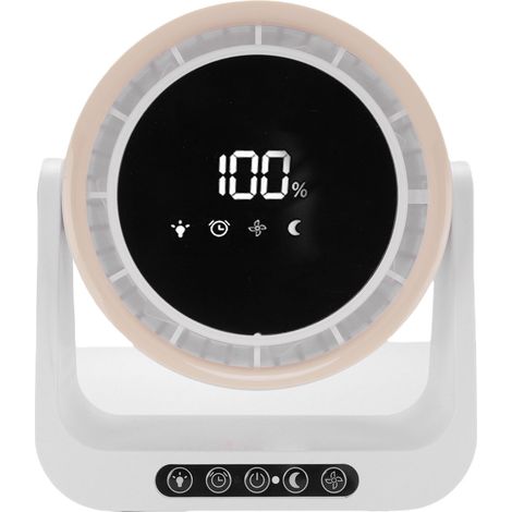 Ventilateur de bureau avec affichage LED numérique, ventilateur de table mural personnel de 15 cm (6 pouces) pour la maison et le bureau, 5 vitesses de ventilation (1/5)