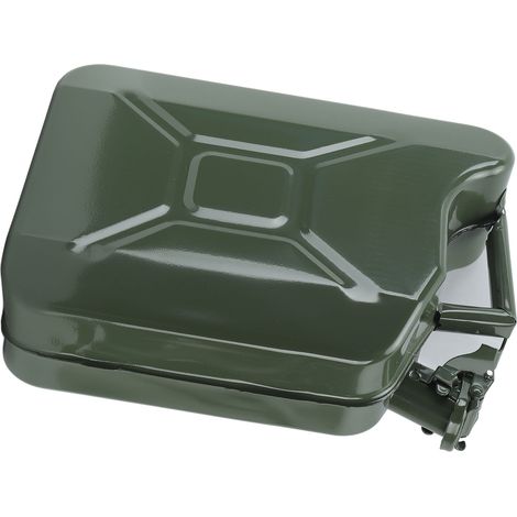 Bidon d'essence de 10 litres (2,6 gallons) en acier inoxydable avec poignée de transport et système d'aération automatique. (1/5)