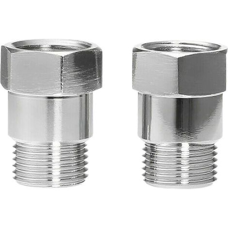 2 entretoises de sonde lambda filetées universelles M18 x 1,5 pour voyant moteur de voiture, adaptateur d'extension de sonde lambda pour véhicule (1/5)