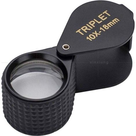 10x 18 Loupe Bijoux Loupe Lumière Achromatique Optique Verre Poche Gemme Loupe Outil Bijoutier, Timbre Philatéliste, Pièce Numismatique