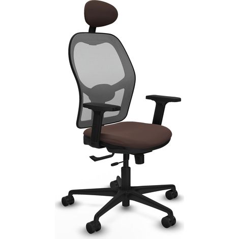 Silla de oficina piqueras y crespo Jorquera cuero sintético marrón (1/2)
