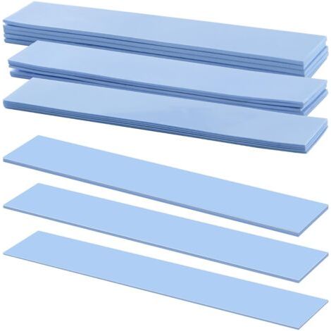 15 Pièces 120 x 20 mm Tampons Thermiques en Silicone avec Conductivité Thermique 6.0 W/mk, Chaque Épaisseur 0.5/1/ 1.5 mm Conducteurs Thermiques en Silicone Épais, pour SSD CPU GPU LED IC (1/5)