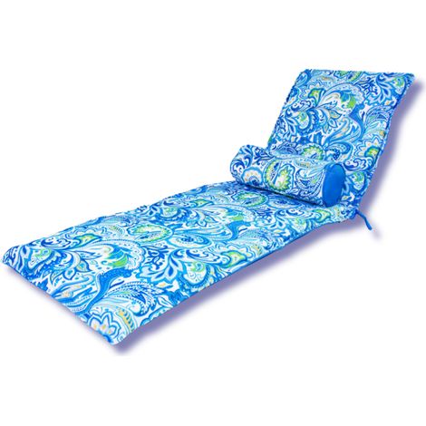 Ensemble Coussin pour Chaise Longue et Traversin 195x60x5cm & 45x18cm Motif Arabesque