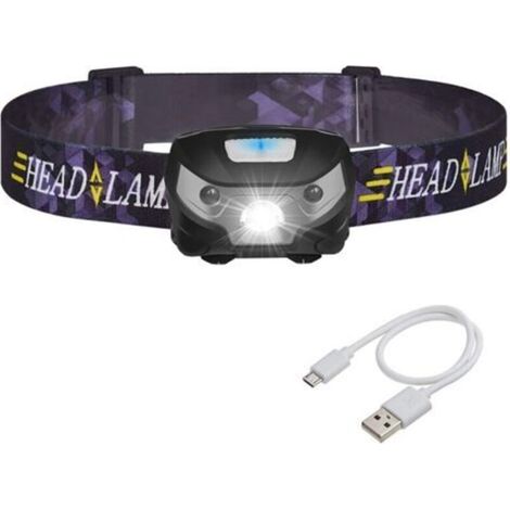 Headlamp, USB, black (1/5)