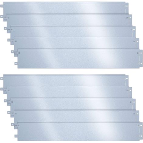 Vounot – Lot de 10 bordures de jardin en acier galvanisé 100x18cm – Clôture flexible et rapide à installer – Système d'accroche mâle-femelle (1/5)