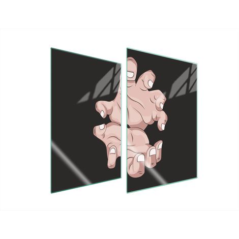 GLASSCHUTZPLATTE FÜR KÜCHE 2x35x52 HÄNDE
