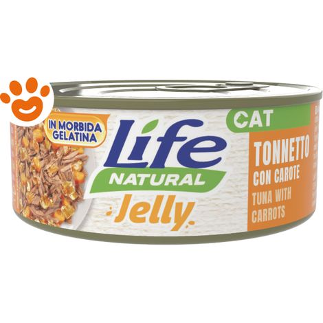 Life Cat Jelly Tonnetto con Carote - Lattina 70 Gr -