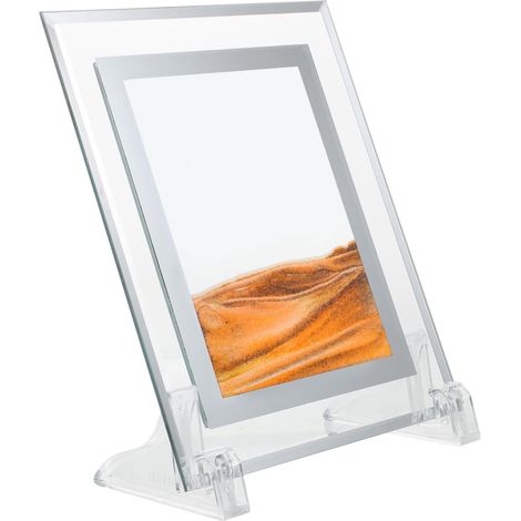 Verre Peinture Décorative 3D sur Sable Mouvant Orange pour Bureau (1/5)
