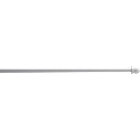 TRINGLES Rondes pour VITRAGE Metal Ø07 1 Tringle Ronde 70-110CM Blanc