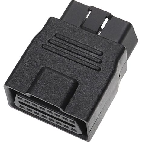 vhbw OBD Adapter 16 Pin Standard Plug to 16 Pin Standard Socket for Car, Lorry - OBD2 Connector Adapter (1/3)