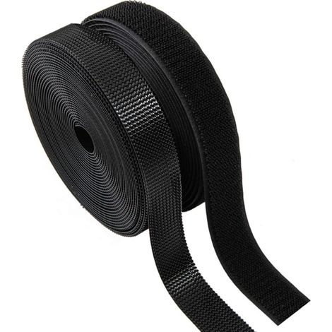Bandes velcro à coudre 3/4 pouce x 5 yards, adhérence excellente, ruban auto-agrippant non adhésif en nylon, facile à coudre, fermeture textile pour vêtements, bricolage, couture, lot de rouleaux (1/4)
