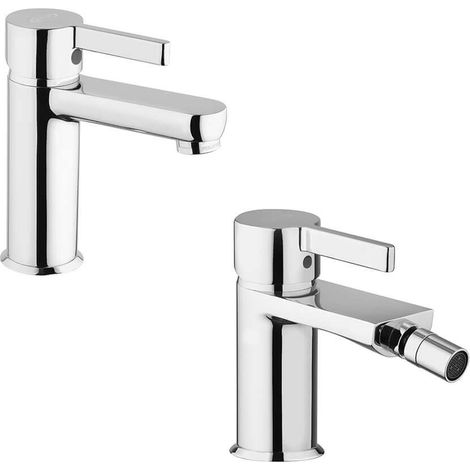 Coppia miscelatori lavabo e bidet Fiamma di Jacuzzi Rubinetteria per piletta click clack (1/5)
