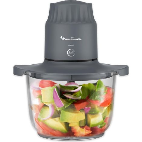 Choppeo Hachoir 500W avec bol en verre capacité utile 1L (1/5)