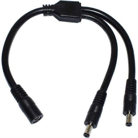 1 Buchse auf 2 Stecker 5,5 mm x 2,5 mm Anschlusskabel DC5525 für LED-Streifen
