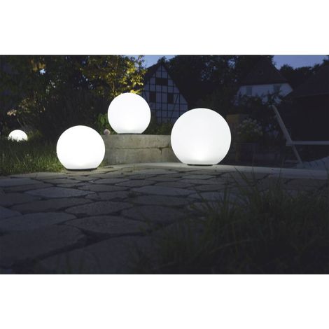 Heitronic 35421 Boule Lampada solare decorativa sfera LED (monocolore) LED a montaggio fisso 0.2 W Bianco