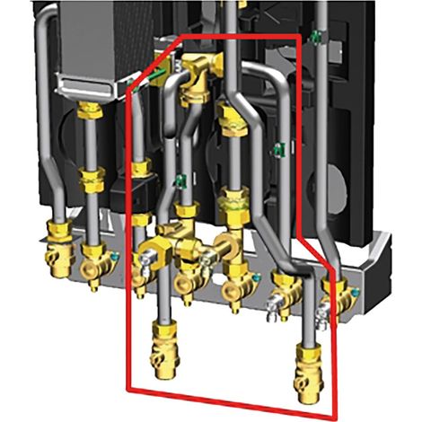 Bosch Accessori per stazioni appartamento uscita alta temperatura per radiatore, 3/4, 7733600241
