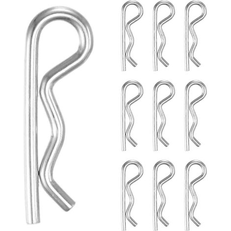 Goupilles d'attelage M25 x 60 mm acier inoxydable 304, clips en R + goupilles fendues, pour tracteur tondeuse, camion, réparation moteur (M2 x 30 mm) (1/5)