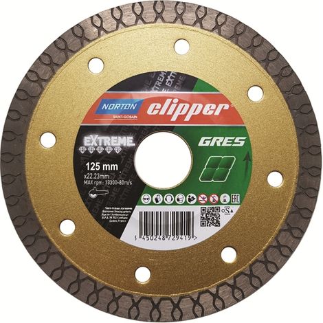 Norton Clipper Diamant Trennscheibe EXTREME GRES, Ausführung: 125 x 22,23 mm