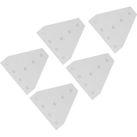 5 pièces Connecteurs d'angle droit 7 trous en aluminium 6063 pour profilés 3030T, accessoires assemblage (1/5)