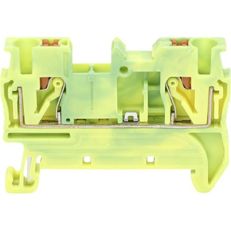 TRU COMPONENTS TC-JPT6-PE Durchgangsklemme 8.2 mm Schnellanschluss Polzahl: 2 0.5 mm² 6 mm²  Grün, G