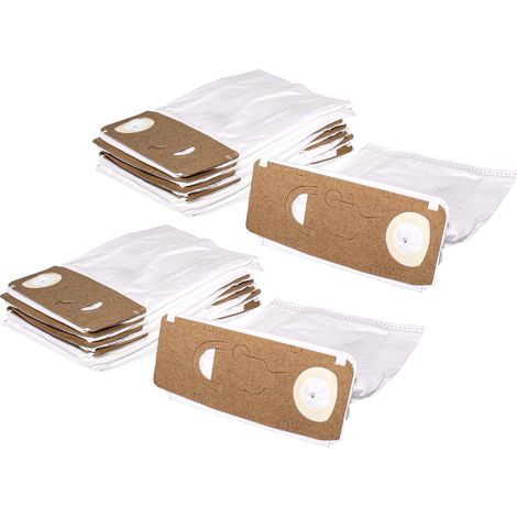 vhbw 20x sacchetto compatibile con Vorwerk folletto VK130, VK131, VK 130, VK 131, VK130SC aspirapolvere - in microfibra, 31cm x 22cm, bianco
