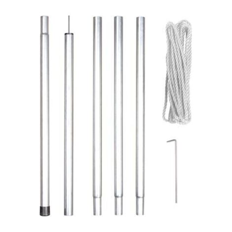 MÂT POUR VOILE SOLAIRE - 2.5 M - AVEC CORDE GSSK1 (1/5)