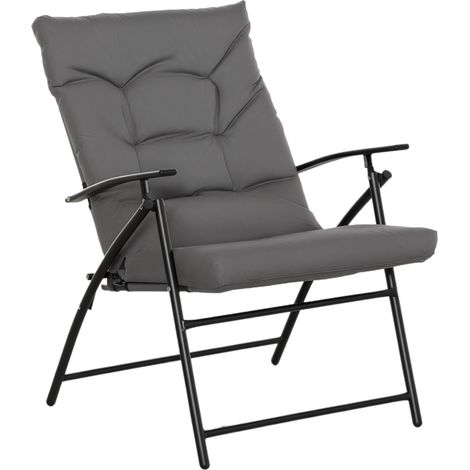 Vendredi noir Chaise camping pliante avec coussin d'assise, aménagement fonctionnel (1/5)