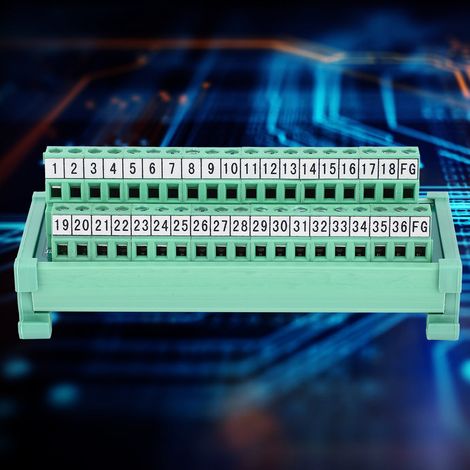 Klemmenblock-Kabelverbinder SPS-Modul SCSI 36P 35mm DIN-Schienen-Elektroinstallationsmaterial (1/5)