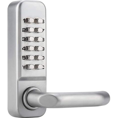 Serrure à code mécanique étanche – Verrou sans clé pour porte en bois – Longueur mot de passe 1 à 11 chiffres – Épaisseur de porte 30-60 mm (1/5)