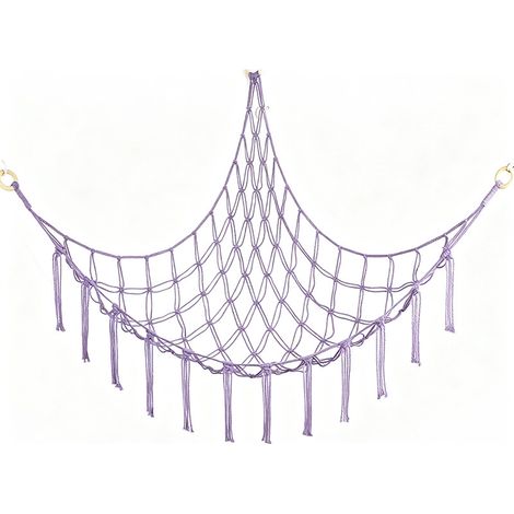 Filiyano – Organisateur de jouets mignon – Hamac d'angle pour peluches — Grand filet de rangement tissé à la main pour jouets en peluche Organisateur