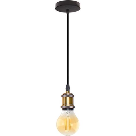 Lampe Suspendue Nostalgie Lustre D'Intérieur Rétro Lampe Suspendue Antique E27 Vintage Plafonnier Simple Bronze (1/5)
