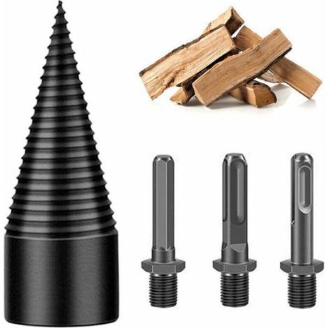 Foret Bois - Tige Remplaçable Carrée Ronde Hexagonale - Pour Perceuse Electrique - Tête Pointue Anti-Dérapage - 32 mm - Acier Haut Carbone - Lot de 4 Pièces (1/5)