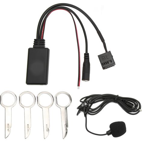 Adaptateur Bluetooth sans fil avec microphone mains libres et entrée auxiliaire pour lecteur CD de voiture 12 broches, compatible avec Ford Focus 2005 et versions ultérieures (référence 6000CD). (1/5)