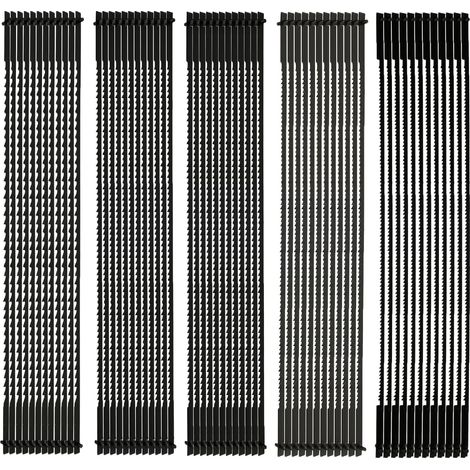 60 Piece Scroll Saw Blades 5 Inch TPI 10/15/18/20/24 Scroll Saw Blade with Lug, Carbon Steel Saw Blade for Cutting Wood Soft Metal Plastic (1/5)