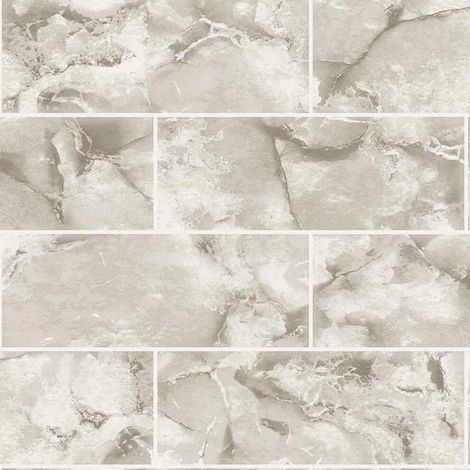 Holden Decor Odeon Marble Tile Neutral Wallpaper Modern Contemporary Textured (1/4)
