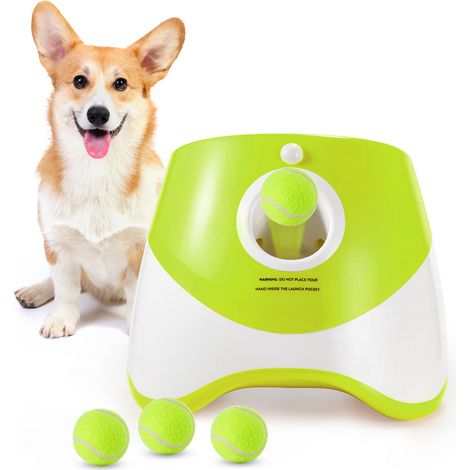 Lanceur de balles pour chien – Jouet interactif, petite balle 5 cm, 3 distances de tir, mini format