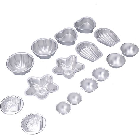 Moule à gâteau professionnel en alliage d'aluminium pour la cuisson, portable et facile à utiliser, ensemble de moules à boules de sel de bain n° 13 (1/5)