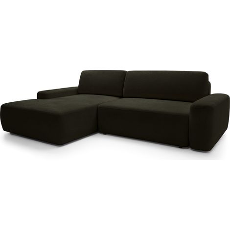 Selsey Baleo - Ecksofa mit Schlaffunktion, Chenille-Bezug, Olivgrün, linksseitig (1/5)