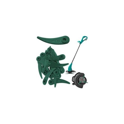 Lot de 20 Lames en Plastique de Rechange pour Coupe Bordure, Lame Plastique Coupe Bordure, Lame Coupe Bordure pour coupe-bordures Bosch Durablade Art 23-18 LI Art 26-18 LI, Vert H14 (1/5)