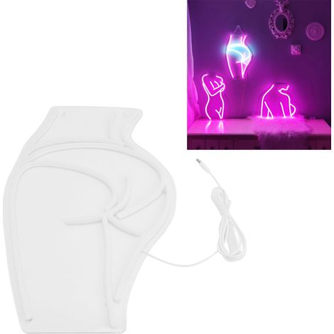 Lampe néon LED représentant une femme, alimentée par USB, enseigne murale décorative pour la maison, un bar, une fête ou un mariage. Idéale pour la maison, un bar ou un mariage. (1/5)